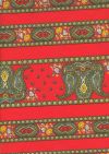 ROT44 Indienne Paisley rouge stripes